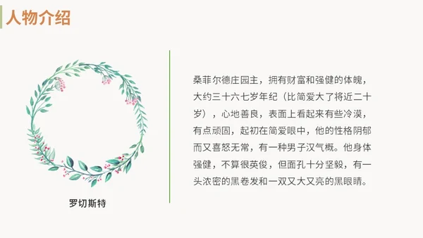 绿色清新九年级语文简爱读书分享说课课件PPT模板语文九年级下册