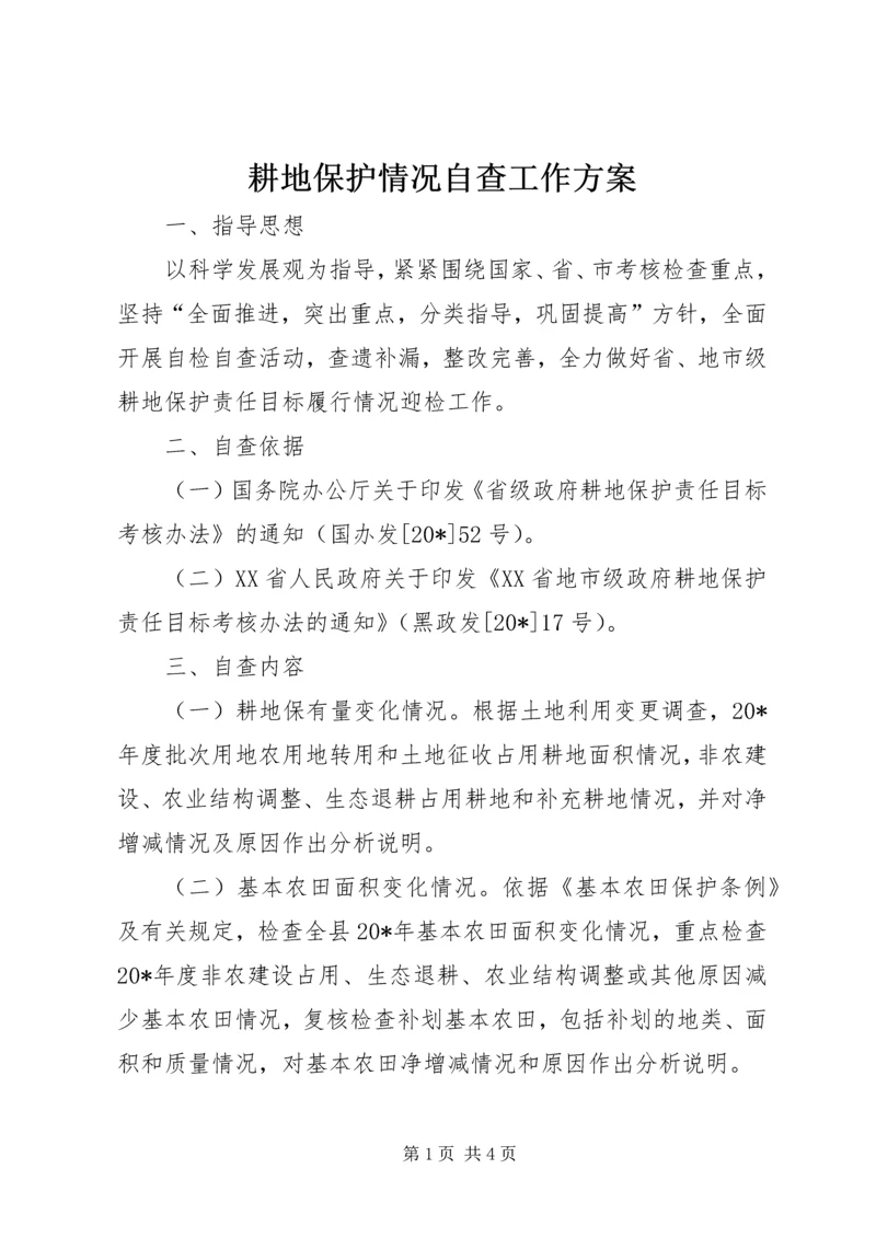 耕地保护情况自查工作方案.docx