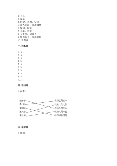 2023部编版四年级下册道德与法治期末测试卷含答案【预热题】.docx