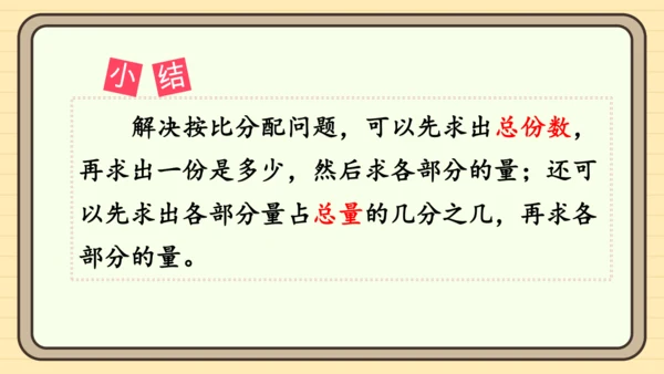 人教版六上第四单元第3课时  比的应用 课件