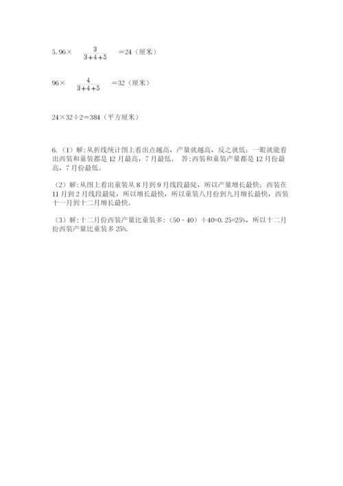 北京版小学六年级下册数学期末综合素养测试卷附答案【黄金题型】.docx