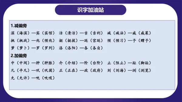 统编版四年级语文下学期期中核心考点集训第二单元（复习课件）
