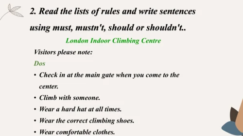 Module4 Rules and suggestion Unit 3 Language in us