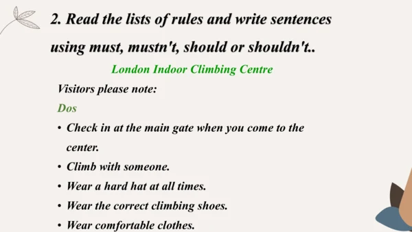 Module4 Rules and suggestion Unit 3 Language in us