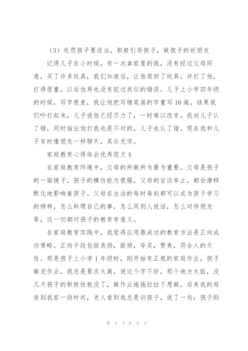 家庭教育心得体会优秀范文.docx