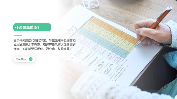 守护健康生活高血脂症健康知识教育PPT模板