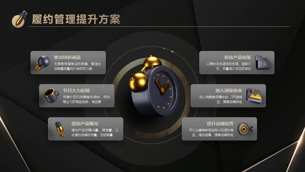 3D立体风黑色火箭年终总结通用PPT模板