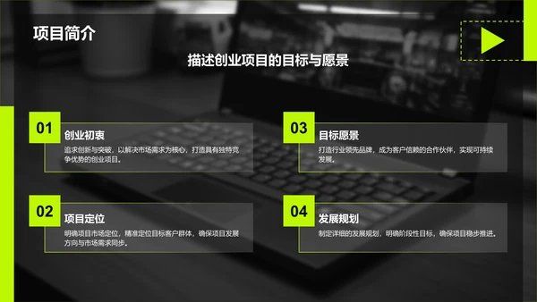 黑色商务风创业项目商业计划书指南PPT模板