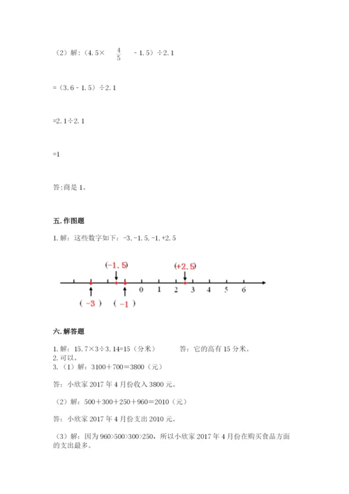 昆山市六年级下册数学期末测试卷及完整答案一套.docx