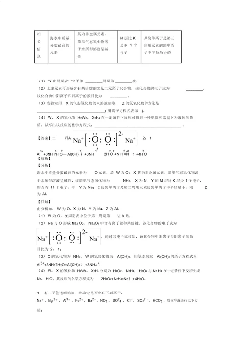 20202021高考化学铝及其化合物推断题大题培优及答案解析