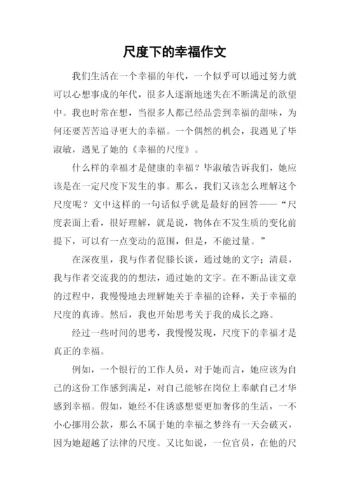 尺度下的幸福作文.docx