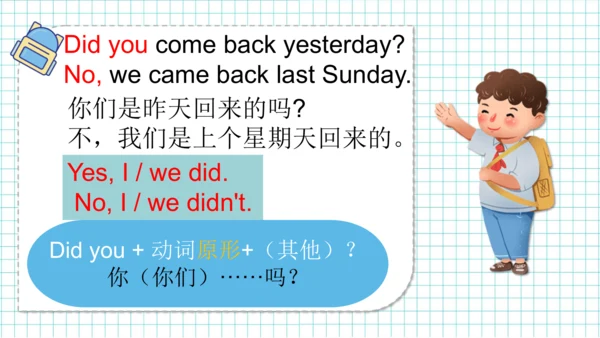 Module 1 Unit 1  Did you come back yesterday? 课件(共