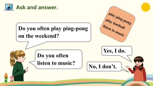 Unit 2 My week Part B Let's try & Let's talk课件（共19