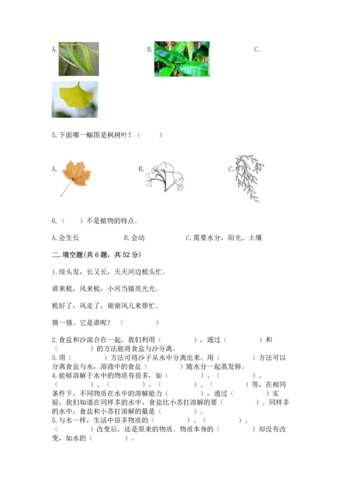 教科版科学一年级上册第一单元《植物》测试卷【a卷】.docx