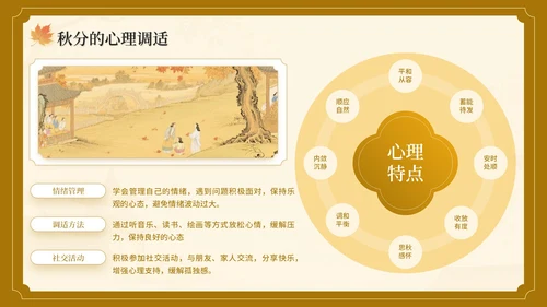 棕色中国风秋分节气介绍主题班会PPT模板