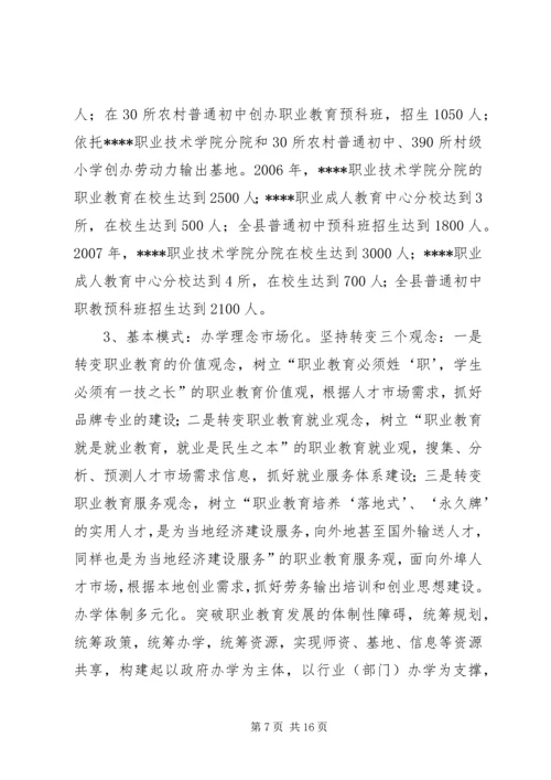 关于加快我县职业教育的对策思考(1).docx