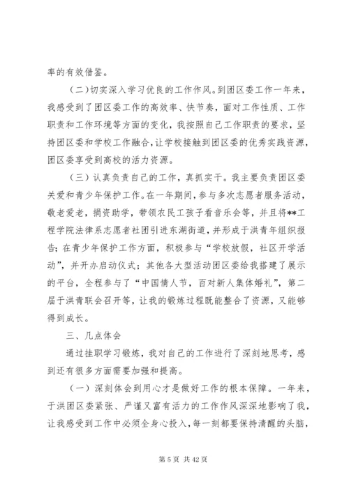 挂职锻炼个人总结（10篇）.docx