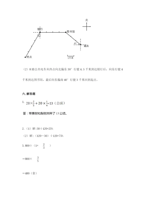 人教版六年级上册数学期末测试卷带答案（实用）.docx