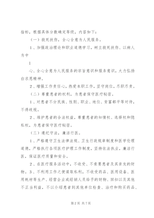 医院医德医风考评制度及考评细则.docx