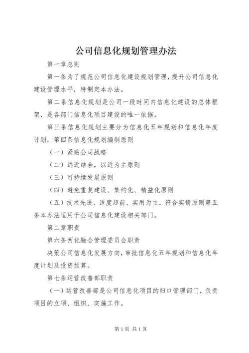 公司信息化规划管理办法 (2).docx