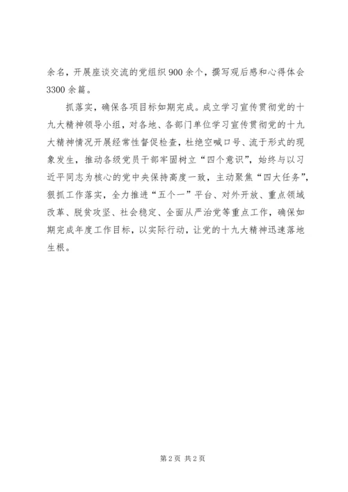 学习贯彻十九大精神情况汇报 (2).docx