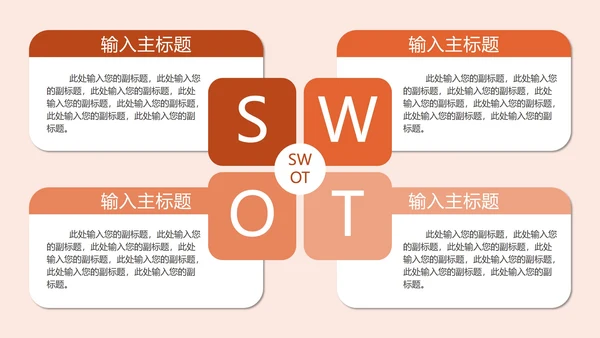 SWOT分析关系图合集PPT模板