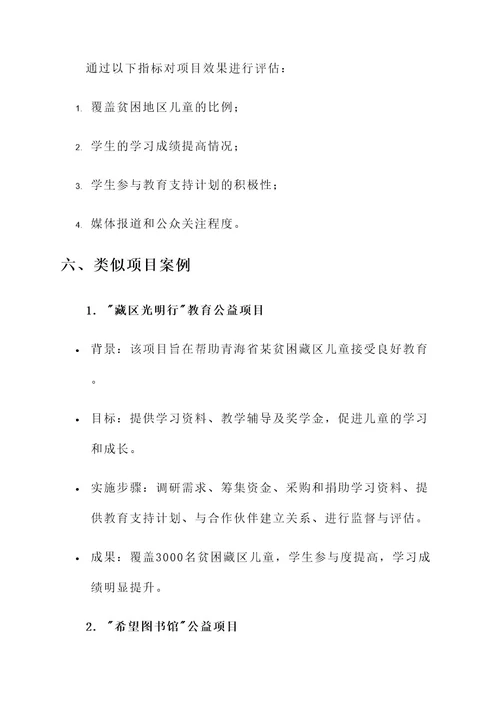 公益项目组成方案