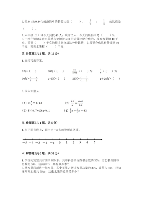 离石区六年级下册数学期末测试卷带答案.docx