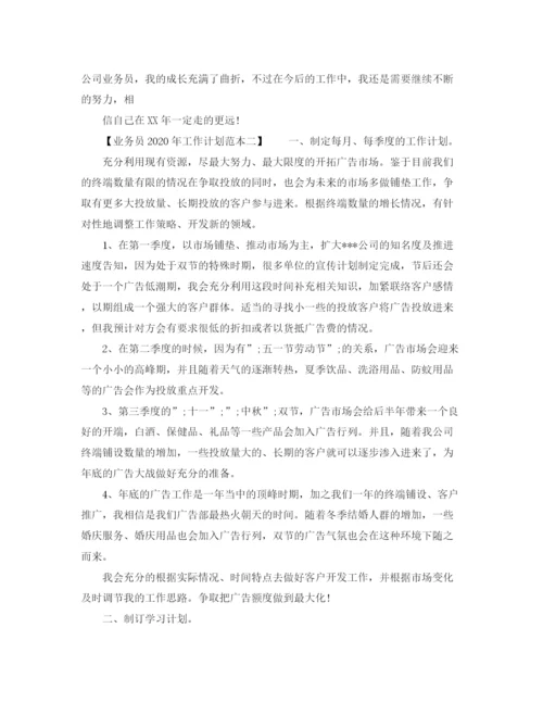 精编之业务员年工作计划范本.docx