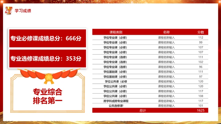 国家励志奖学金答辩奖学金申请答辩通用PPT模版