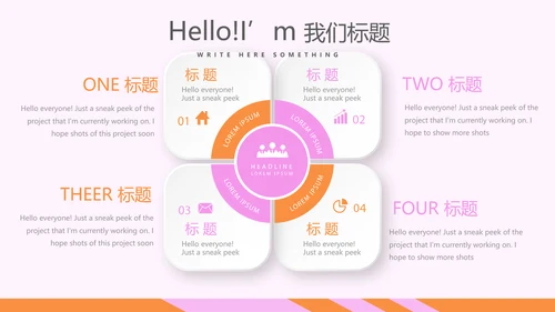 粉色时尚汉堡店宣传动态PPT