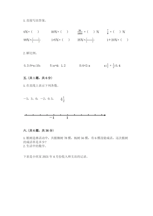 甘肃省【小升初】2023年小升初数学试卷（原创题）.docx