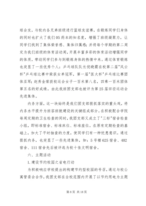 关于五四红旗团支部申报材料.docx