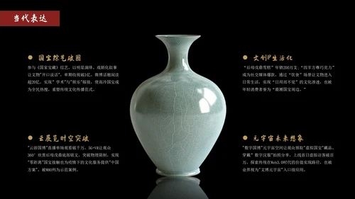 黑色中国风中国国家博物馆文化介绍PPT模版