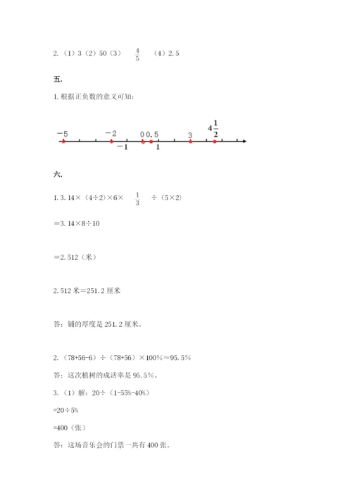 最新人教版小升初数学模拟试卷附参考答案【实用】.docx
