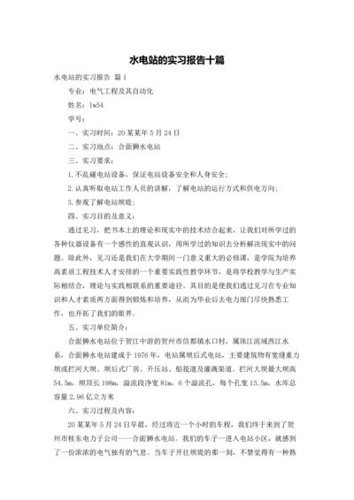 水电站的实习报告十篇.docx