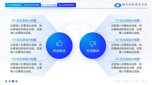 湖南财政经济学院毕业答辩ppt模板