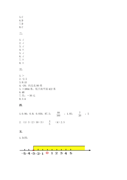 青岛版数学小升初模拟试卷及参考答案（培优b卷）.docx