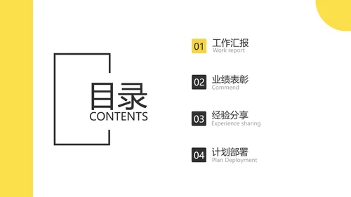 黄白色简约风项目工作周例会会议
