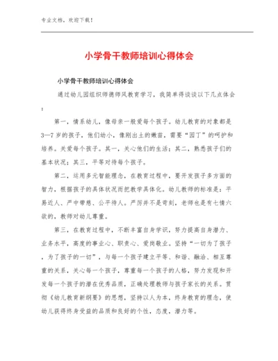 2024小学骨干教师培训心得体会例文11篇.docx