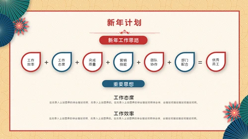 新梦想新征程中式年终总结新年计划通用PPT