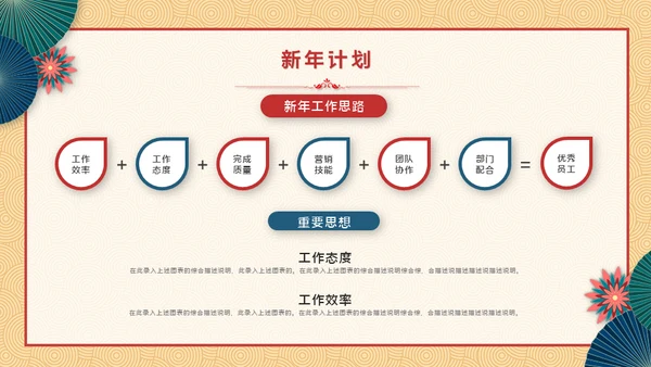 新梦想新征程中式年终总结新年计划通用PPT