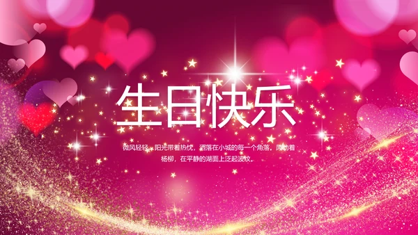 生日快乐生日派对纪念册电子相册动态PPT