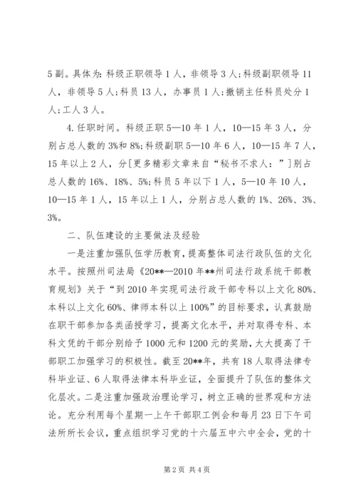 司法局公务员队伍建设调研报告.docx