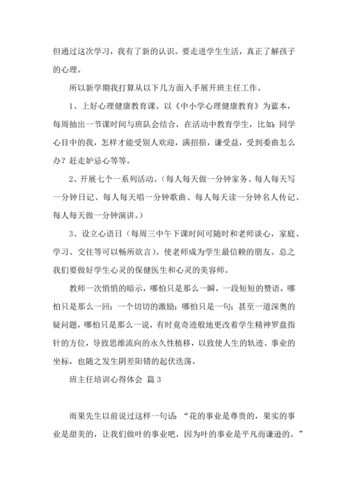 热门班主任培训心得体会集合5篇.docx