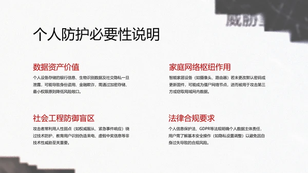 黑色简约几何卡通网络安全教育PPT模版
