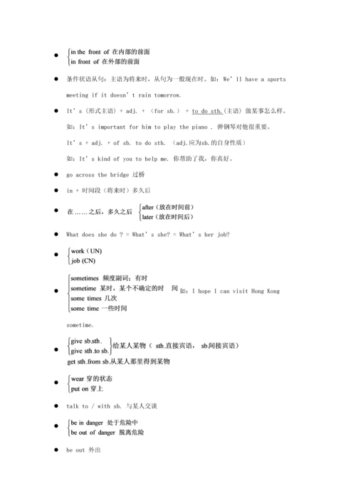 2023年初中英语笔记精华版.docx