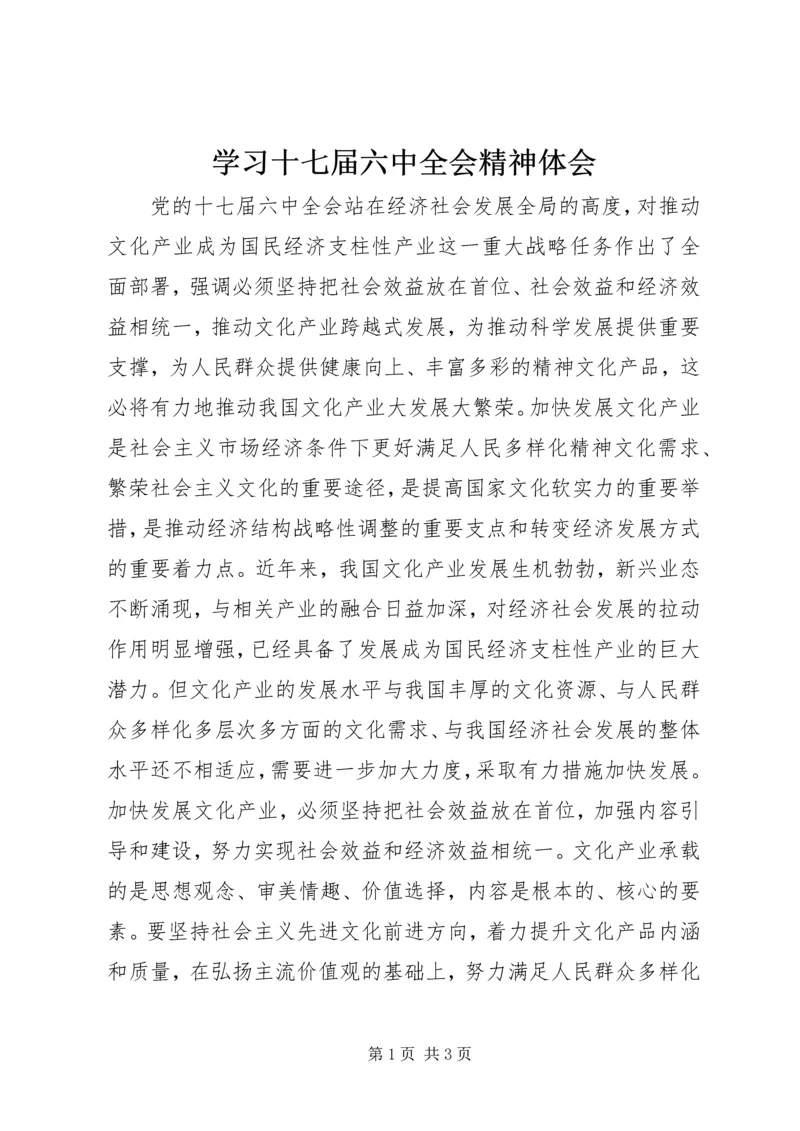 学习十七届六中全会精神体会.docx