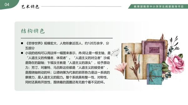 《悲惨世界》读书分享名著导读PPT模板