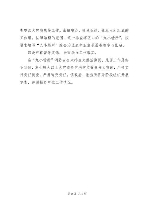 九小场所消防安全大排查大整治方案.docx